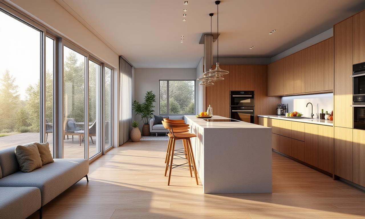 A stunning and modern kitchen designed by UniHomes Kitchens & Interiors.